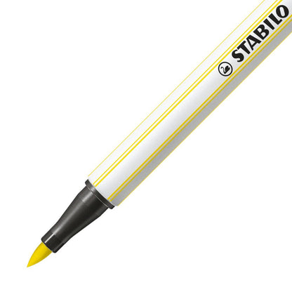 Pennarello Premium con punta a pennello - STABILO Pen 68 brush - Giallo limone (25576126)