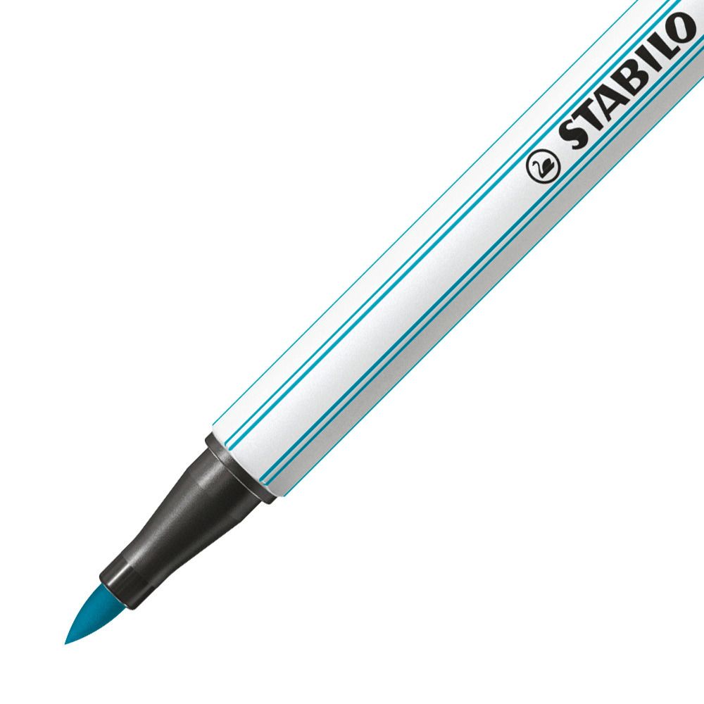 Pennarello Premium con punta a pennello - STABILO Pen 68 brush - Azzurro chiaro (25575802)