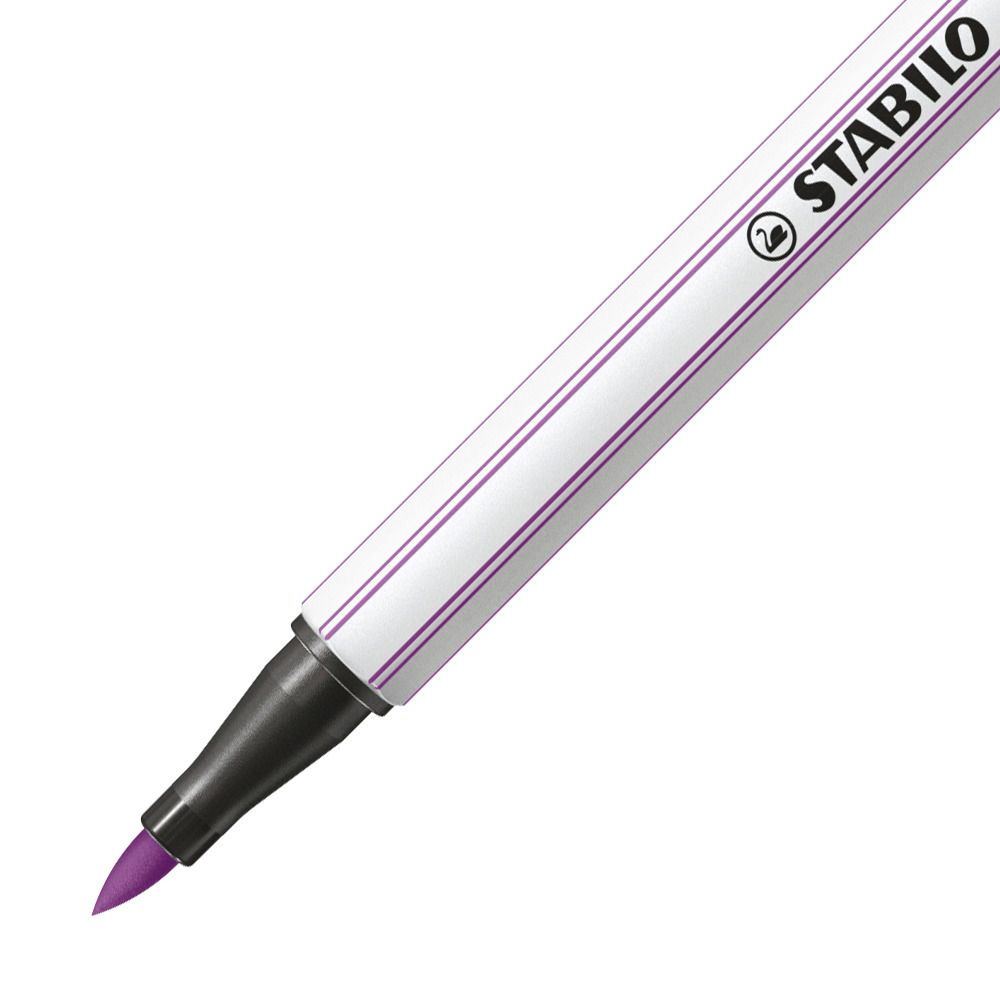 Pennarello Premium con punta a pennello - STABILO Pen 68 brush - Prugna (25576300)