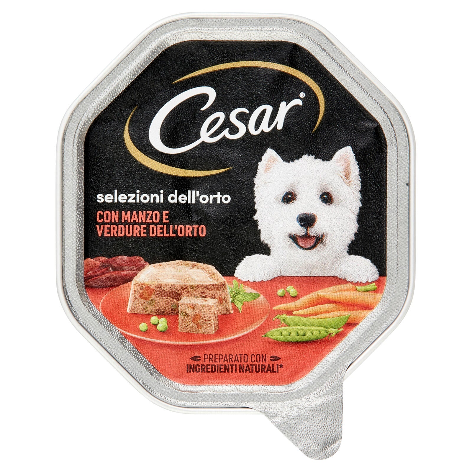 Cesar Selezioni dell'Orto Cibo Umido Cane in Vaschetta con Manzo e Verdure dell'Orto 150 g (25522110)