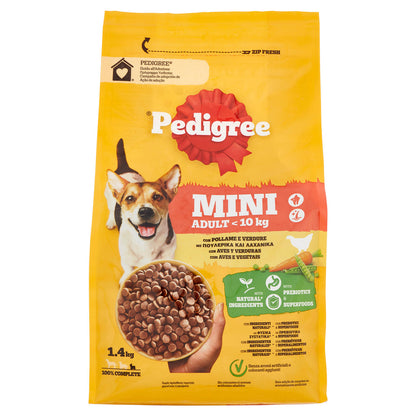 Pedigree Cibo Secco Cane Adulto Piccolo Pollame Verdure 1.4Kg (25569543)