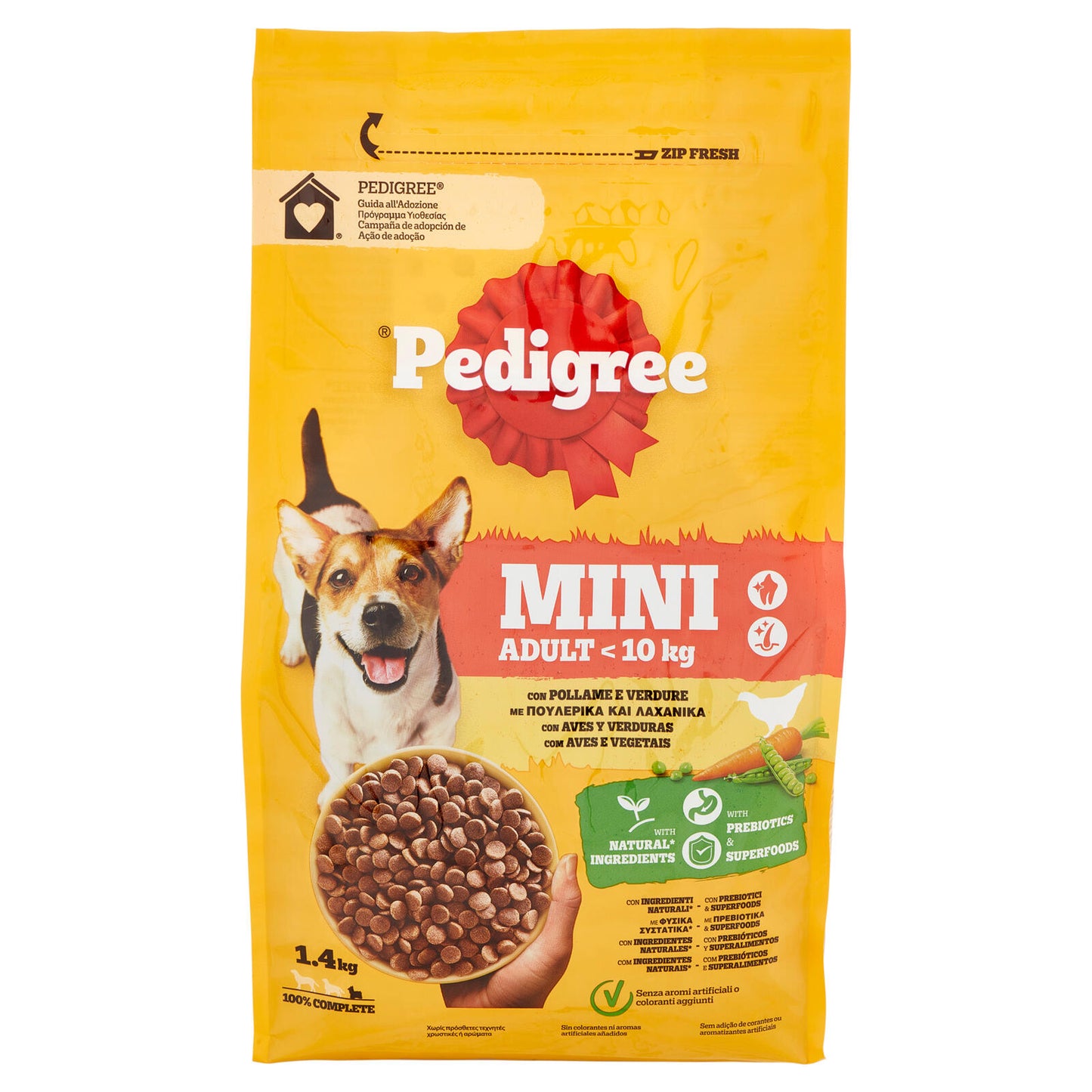 Pedigree Cibo Secco Cane Adulto Piccolo Pollame Verdure 1.4Kg (25569544)