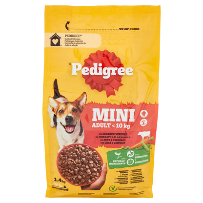Pedigree Cibo Secco Cane Adulto Piccolo Manzo Verdure 1.4Kg (25569536)