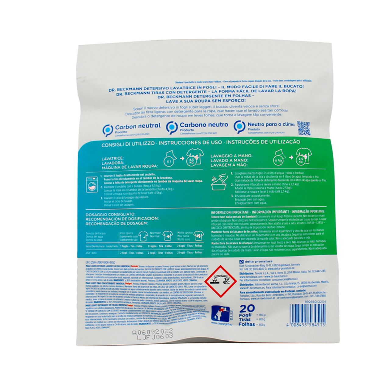 Dr.Beckmann - Magic Leaves Detersivo Universale - 20 Fogli (25525749)