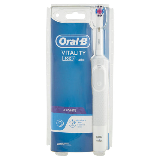 Oral-B Power Spazzolino Elettrico Vitality Timer 3D White Bianco