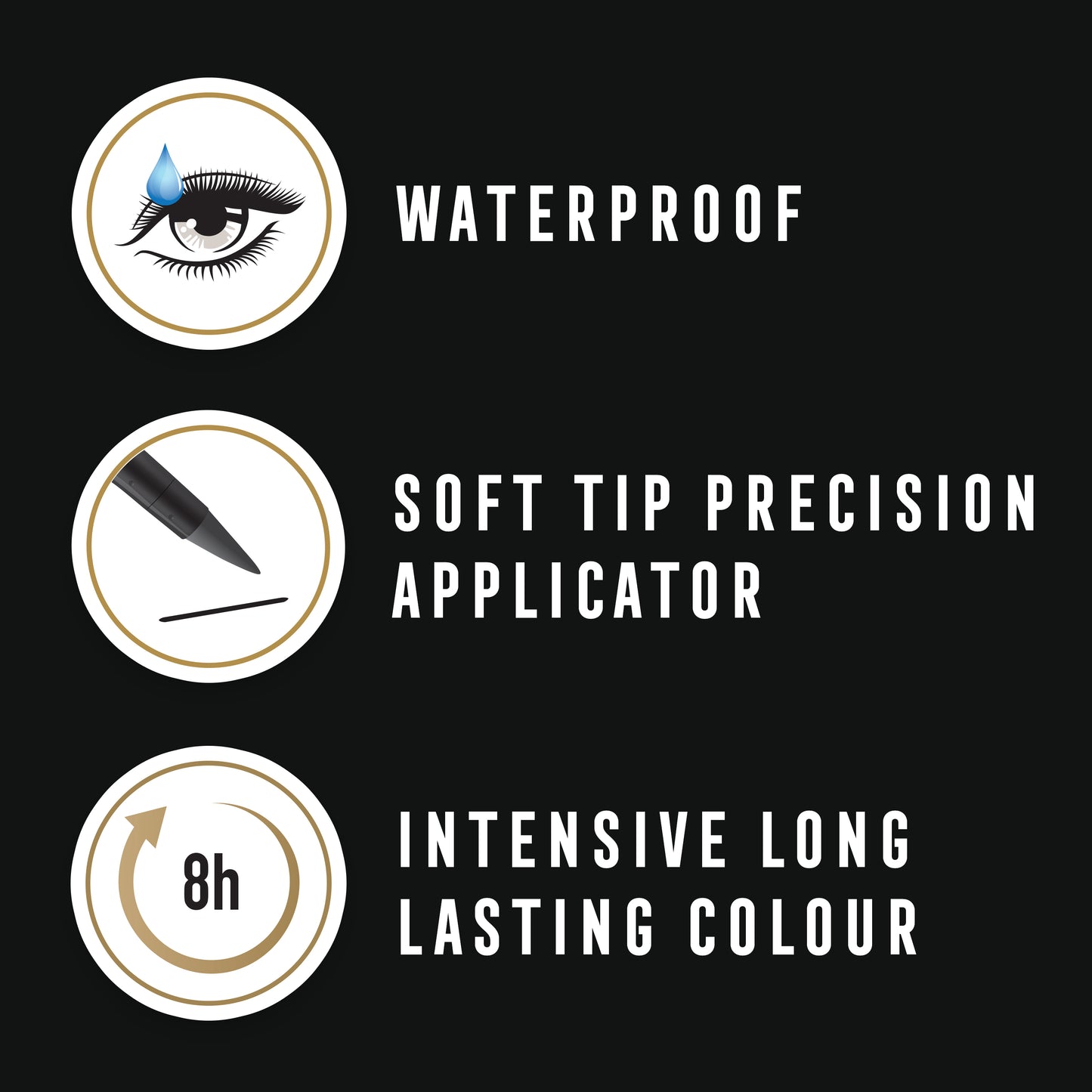 Max Factor - Eyeliner Waterproof Colour X-Pert - Colore Intenso Fino a 8 Ore - 002 Metallic Anthracite - 2 ml