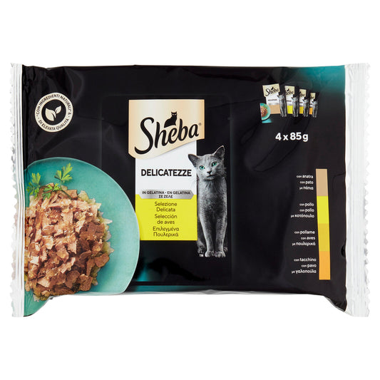 Sheba Delicatezze in gelatina cibo umido gatto Selezione Delicata 4x85g (25603215)