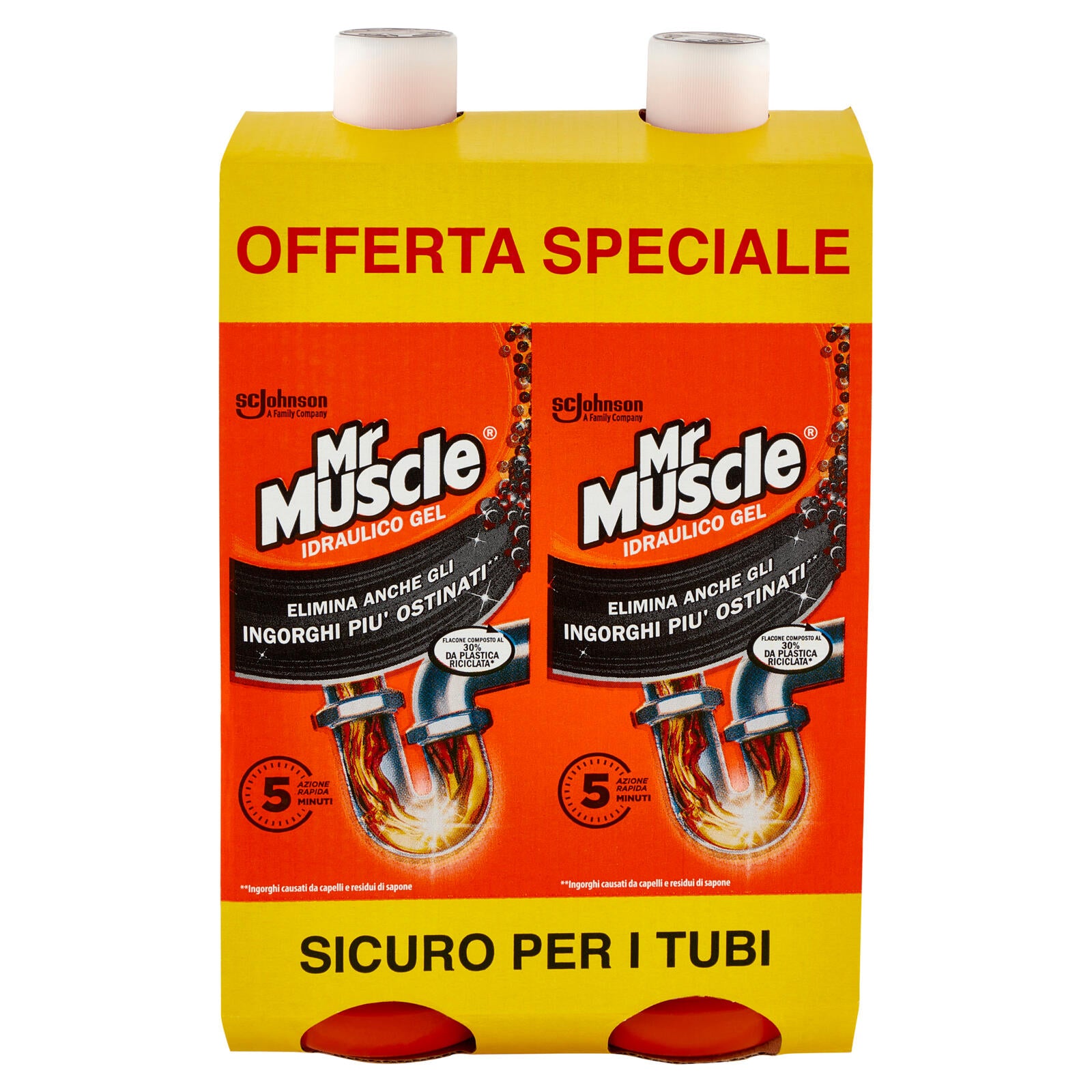 Mr Muscle Idraulico Gel Bipacco Cartone 2x1L