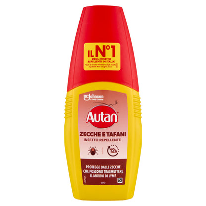 Autan Zecche e Tafani Vapo, Spray Anti zecche e tafani, Insetto Repellente, 1 Flacone da 100 ml (25519688)