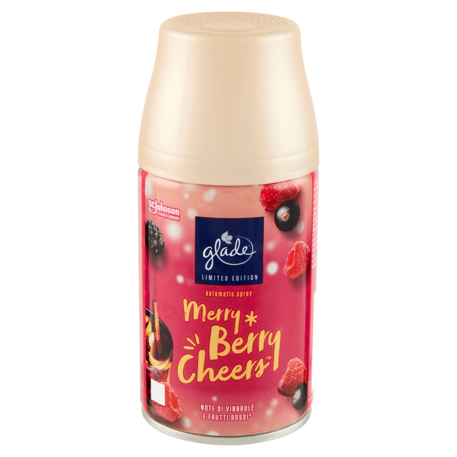 Glade Automatic Spray, Profumatore per Ambienti Ricarica, Fragranza Merry  Berry Cheers 269 ml ->