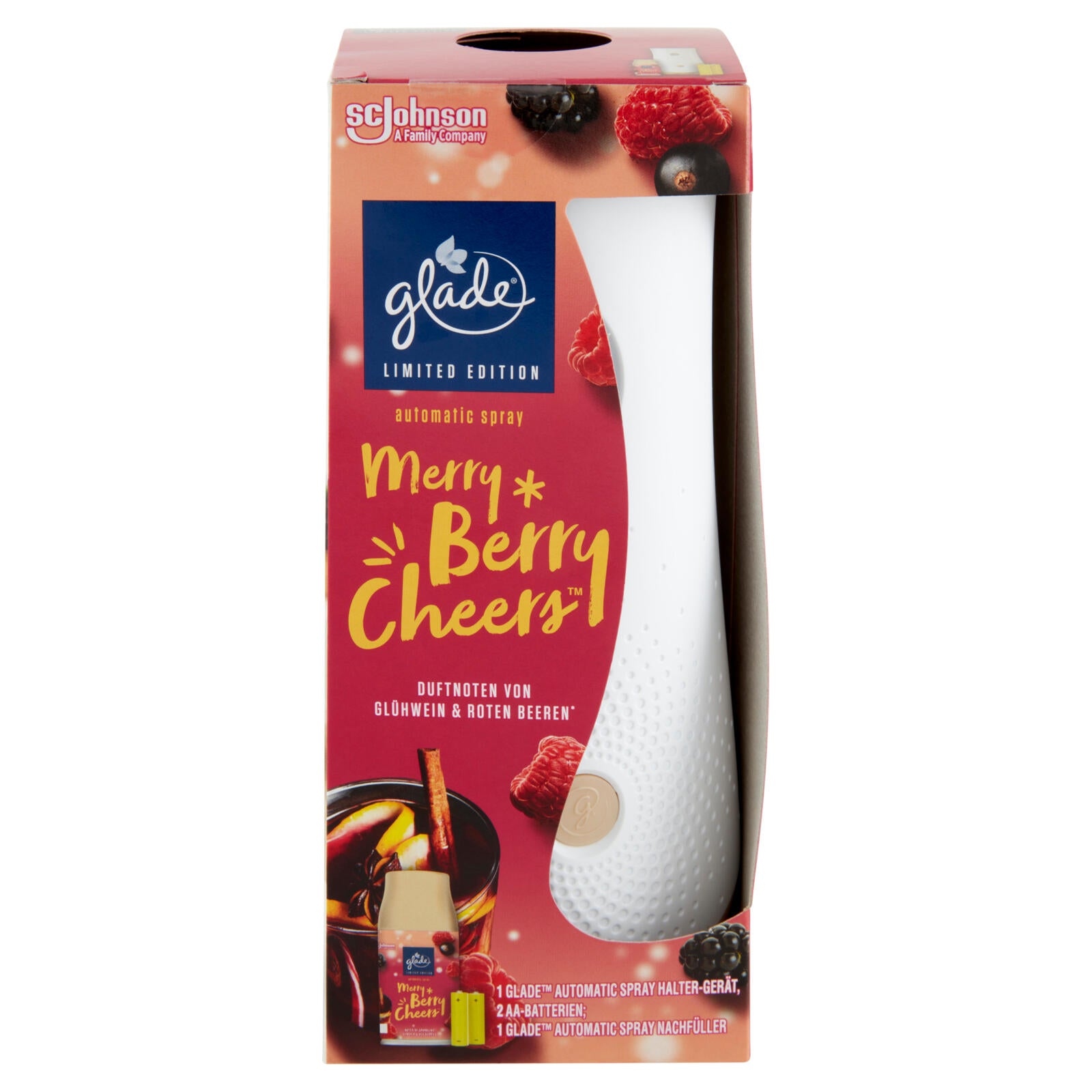 Glade Automatic Spray Profumatore Ambienti Diffusore con Ricarica Fragranza  Merry Berry Cheers 269ml ->