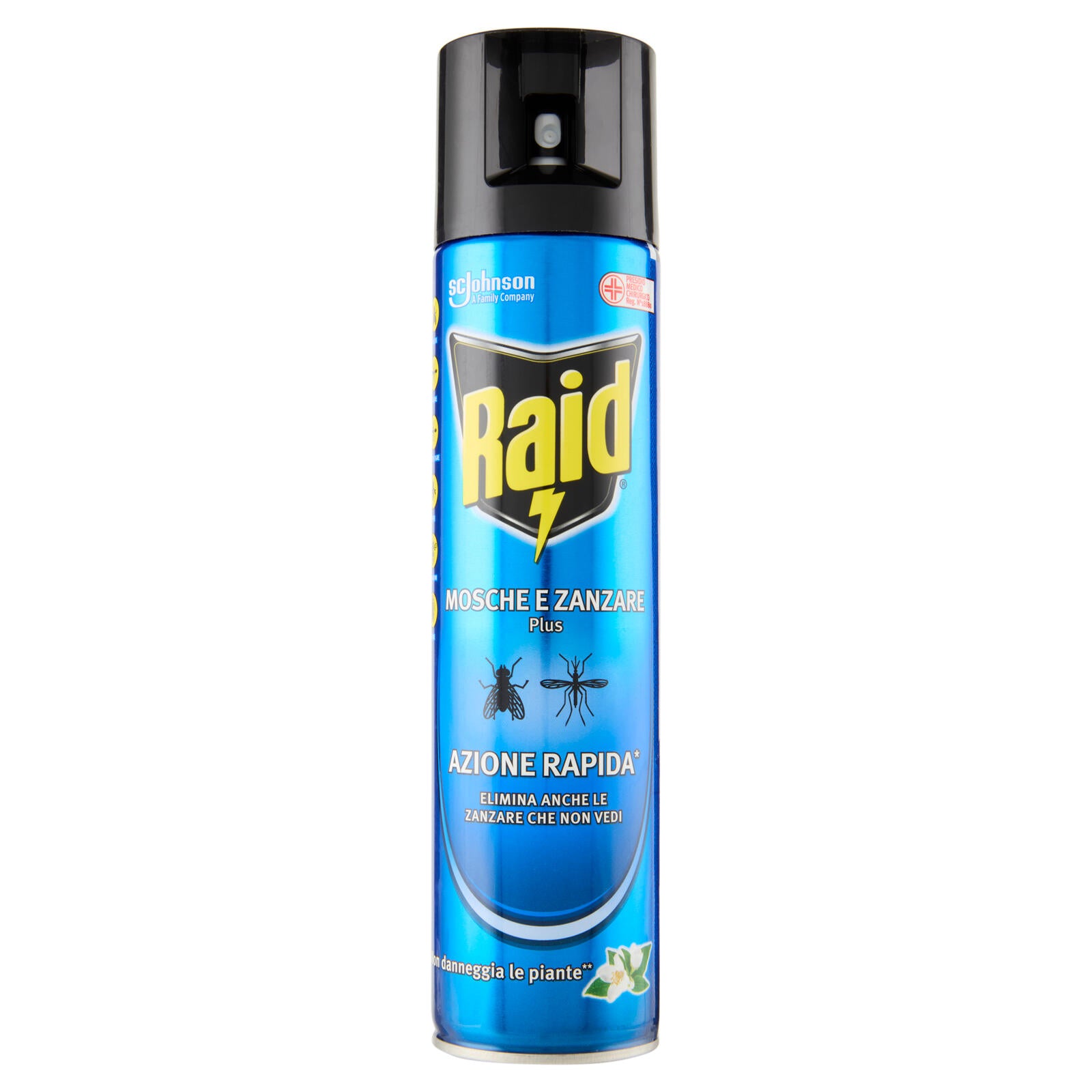 Raid Mosche e Zanzare Spray Insetticida, Antizanzare e Antimosche, Azione Rapida, 400 ml (25583610)