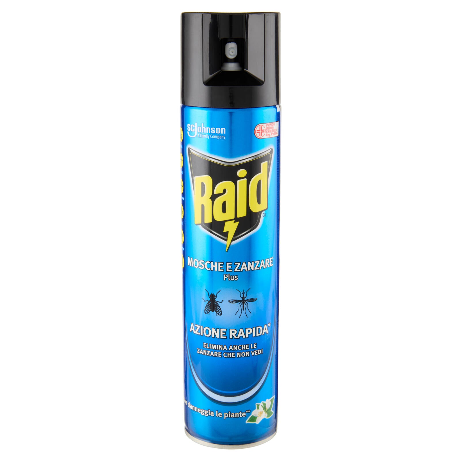 Raid Mosche e Zanzare Spray Insetticida, Antizanzare e Antimosche, Azione Rapida, 400 ml (25583611)
