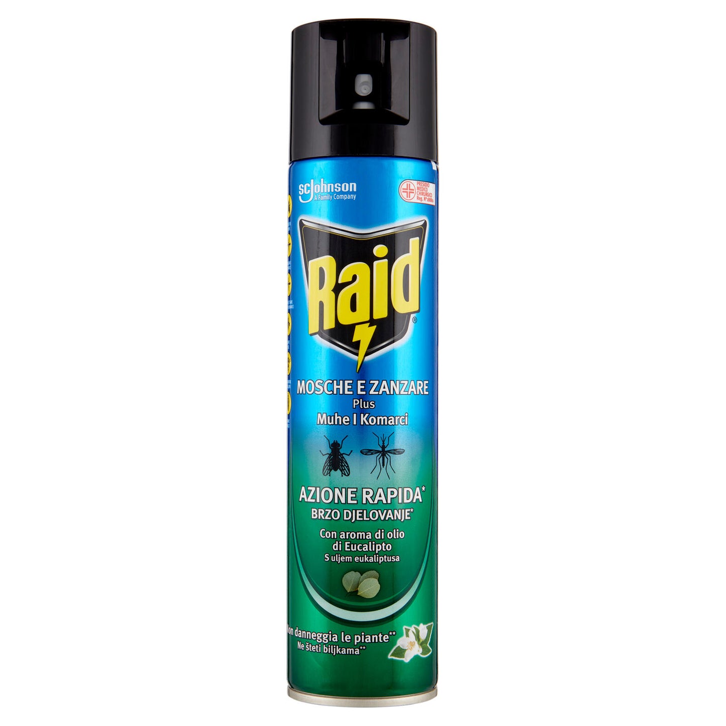 Raid Mosche e Zanzare Spray Eucalipto Insetticida, Antizanzare e Antimosche, Azione rapida, 400 ml (25583608)
