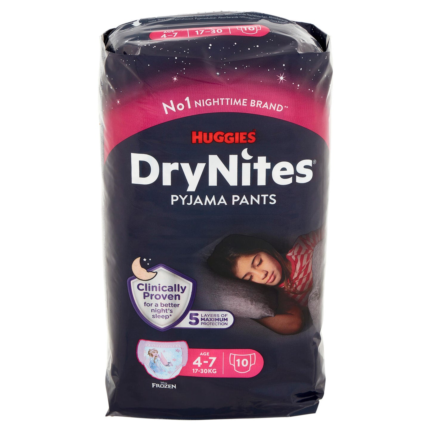 Huggies DryNites Pyjama Pants Age 4-7 17-30 Kg 10 pz