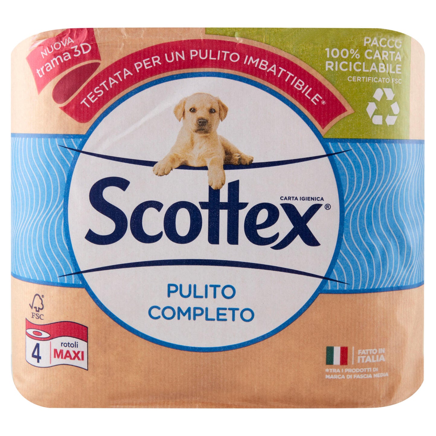Scottex Pulito Completo Carta Igienica 4 pz ->