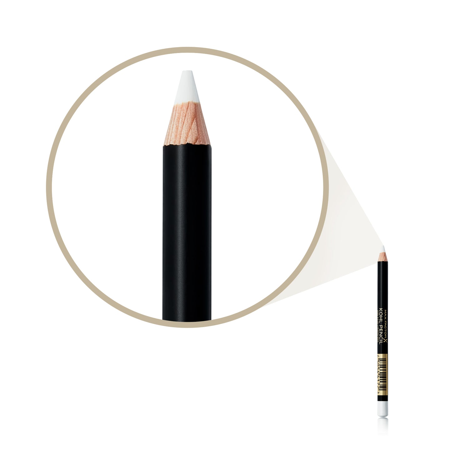 Max Factor - Matita Occhi Kohl Eyeliner Pencil - Kajal con Texture Ultra Morbida - 010 White - 1,2 g