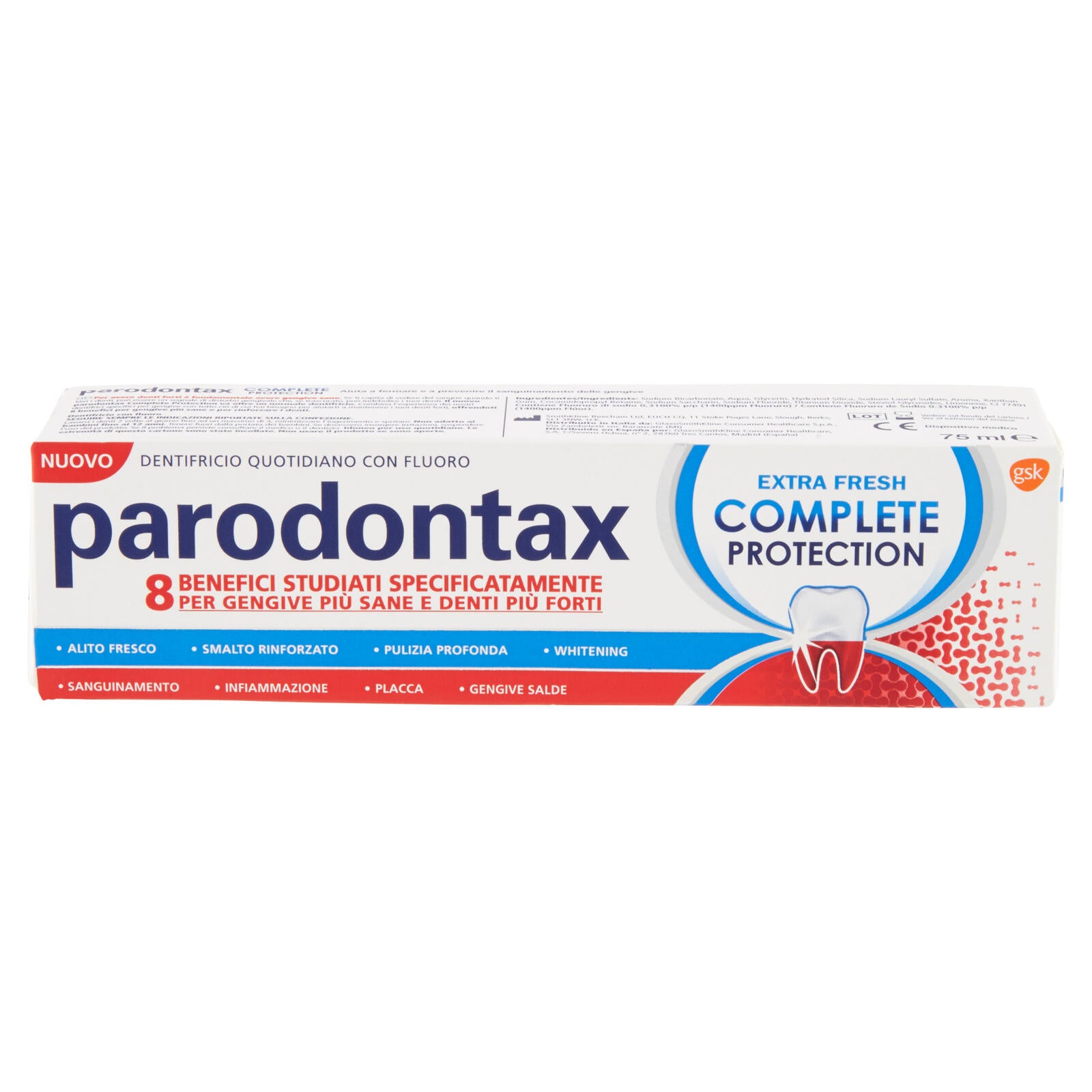 Parodontax dentifricio Complete Protection gengive più sane denti più forti Extra Fresh 75 ml