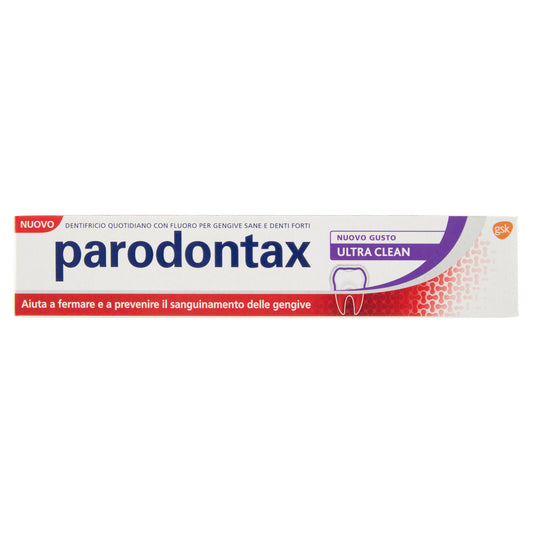 Parodontax ultra clean dentifricio quotidiano con fluoro per gengive più sane e denti forti 75 ml
