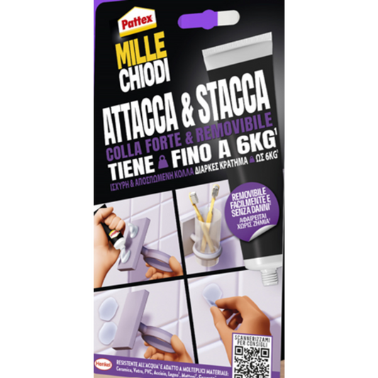 Pattex - Mille Chiodi Attacca & Stacca - 44 Grammi (25569405)