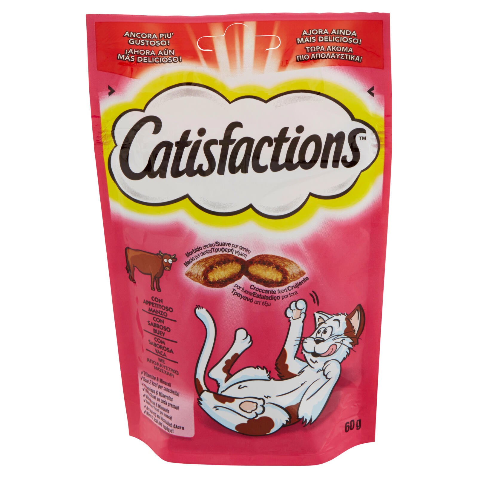 Catisfactions Snack Gatto con Appetitoso Manzo 60 g