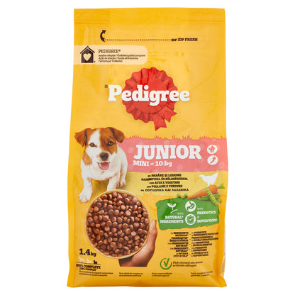 Pedigree Cibo Secco Cane Junior Piccolo Pollame Verdure 1.4Kg (25569553)