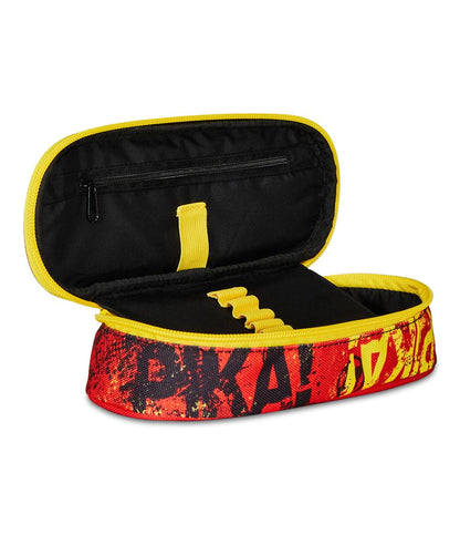 Seven Portapenne Scuola ROUND PLUS - POKEMON - PIKACHU - Giallo Rosso - Astuccio Scuola Monozip con Organizer Interno, Passanti Elastici - Accessori Zaino Scuola - Astuccio Bambino (25595537)