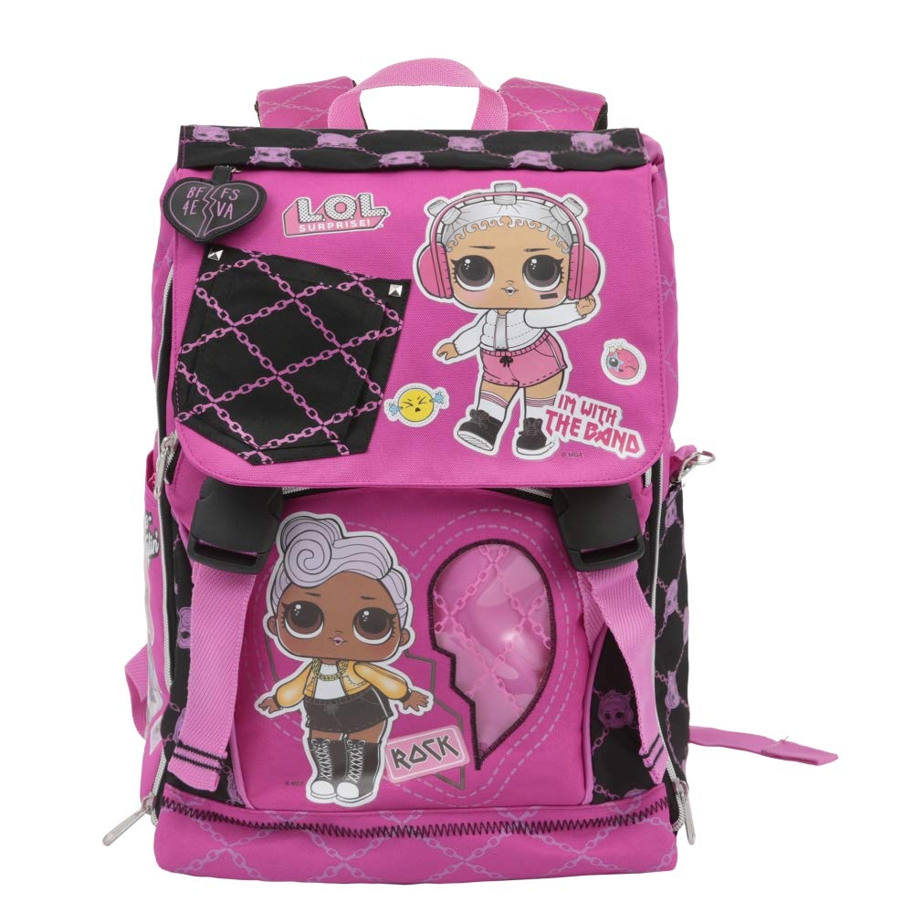 L.O.L Surprise! 19 Zaino Estensibile, Spallacci Imbottiti e Schienale Comfort Back, Giochi Preziosi (25532416)