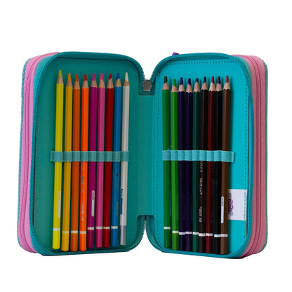 Maricart | Astuccio a Tre Scomparti per Bambina da Scuola Elementare, Astuccio Completo di 44 Pezzi a Tre Zip con Portapenne – BFF by Cry Babies (25534311)