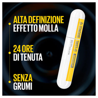 Maybelline New York Colossal Curl Bounce Mascara, 24h di Volume Colossale e Lunghezza Estrema, Con Memory Curl per una Curva delle Ciglia che Dura a Lungo, Very Black, 10 ml (25558672)