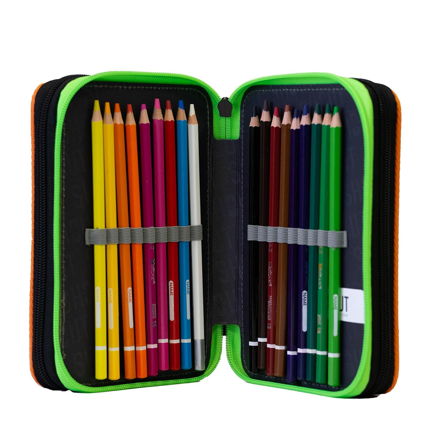 Shout T-Rex | Astuccio a Tre Scomparti per Bambino o Bambina da Scuola Elementare, Astuccio Completo di 44 Pezzi a Tre Zip con Portapenne (25603582)