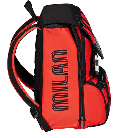 Seven Zaino Scuola Estensibile A.C. MILAN Calcio - PATH OF VICTORY, Nero Rosso - Zaino Doppio Scomparto Sdoppiabile Tramite Zip e Con Tasca Porta Borraccia, Zaino Bambino (25600199)