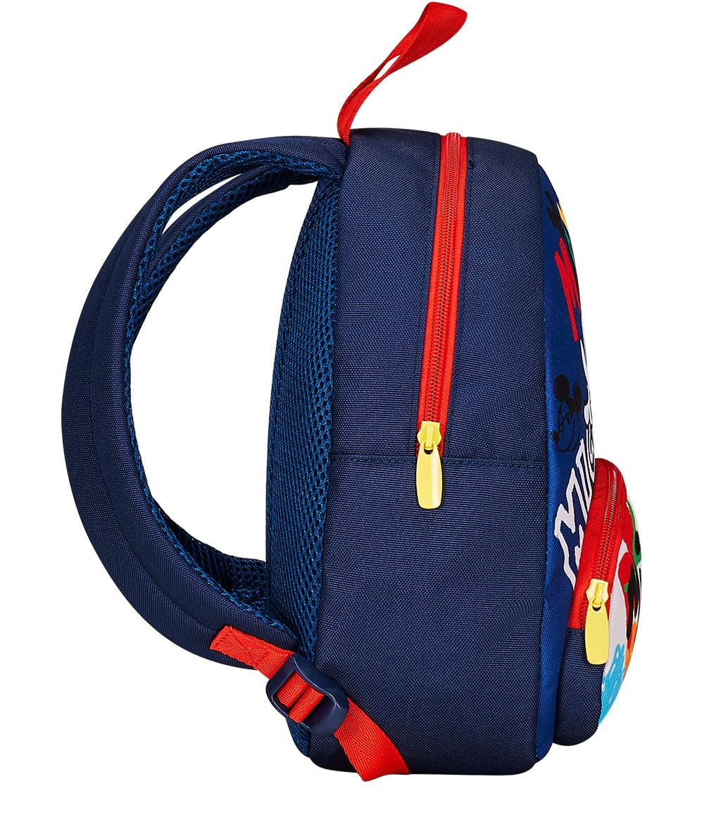 Zaino Asilo Small - MICKEY MOUSE, Multicolore - Tasche Laterali Porta Borraccia, Tasca Frontale, Zainetto Asilo Bambino - Zaino Scuola Kid (25560248)