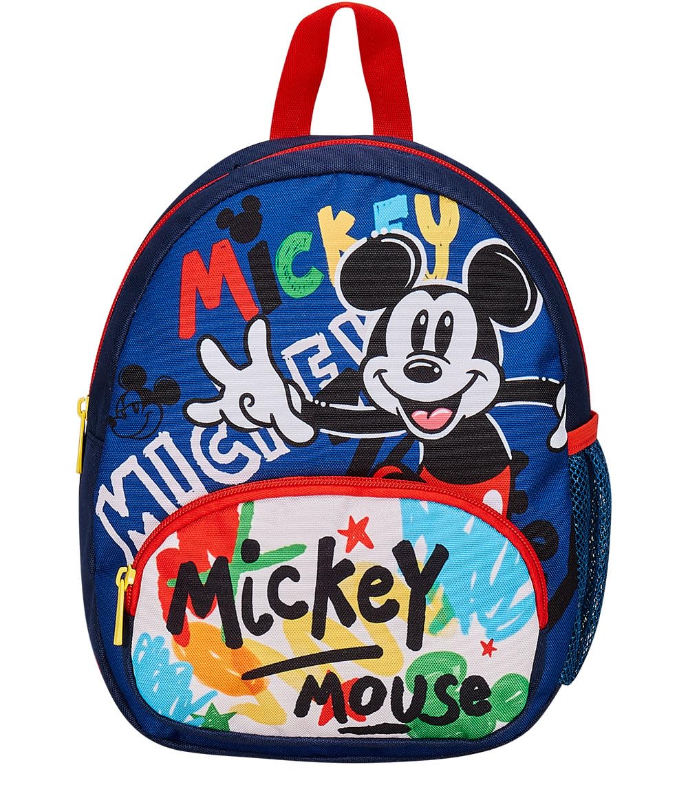 Zaino Asilo Small - MICKEY MOUSE, Multicolore - Tasche Laterali Porta Borraccia, Tasca Frontale, Zainetto Asilo Bambino - Zaino Scuola Kid (25560246)