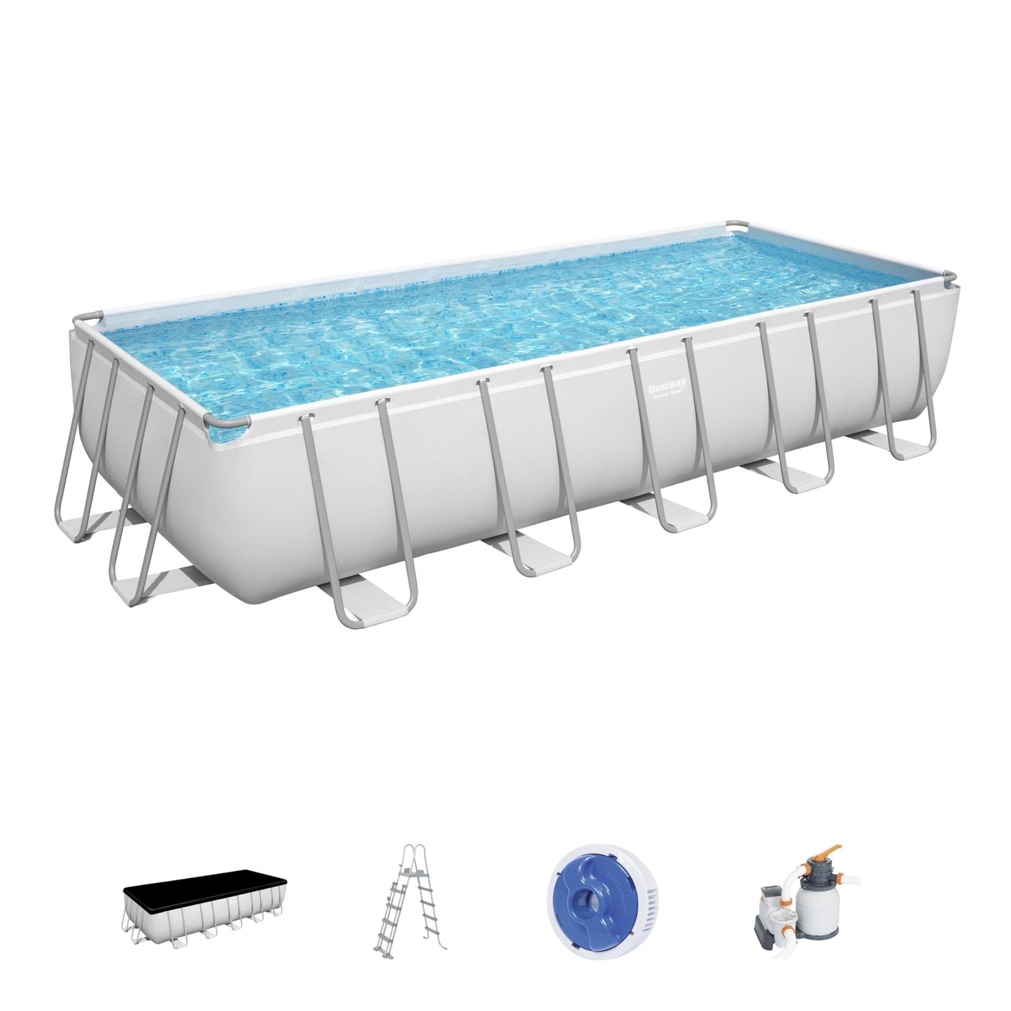 Bestway 5612B Piscina Fuori Terra Power Steel Power Rettangolare da 640x274x132 cm