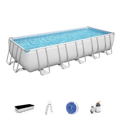 Bestway 5612B Piscina Fuori Terra Power Steel Power Rettangolare da 640x274x132 cm
