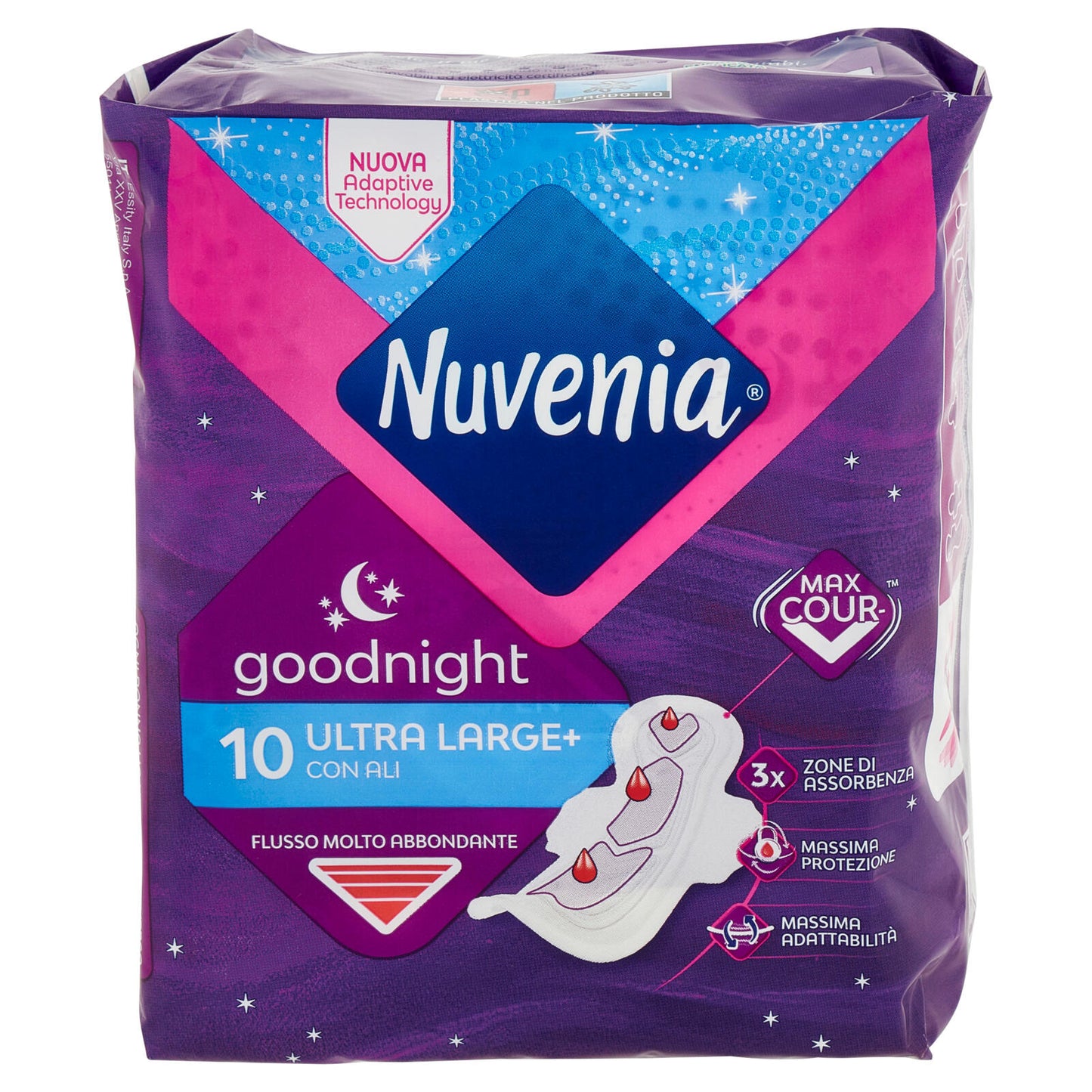 Nuvenia goodnight Ultra Large+ con Ali 10 pz