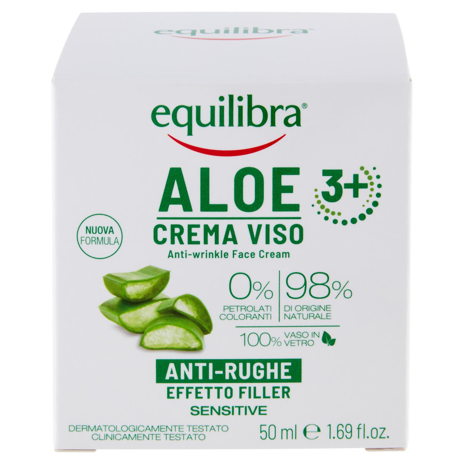 equilibra Aloe 3+ Crema Viso Anti-Rughe Effetto Filler 50 ml (25526329)