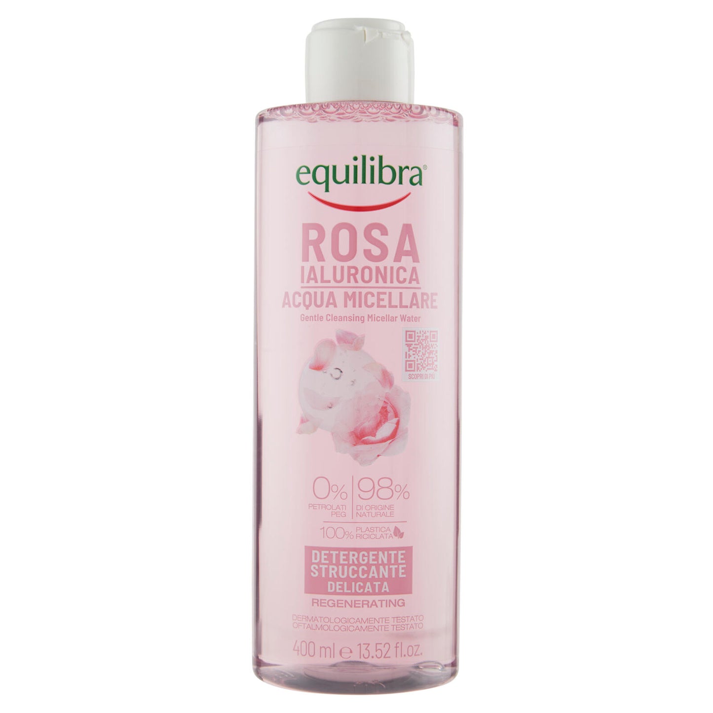 equilibra Rosa Ialuronica Acqua Micellare Detergente Struccante Delicata 400 ml (25526402)