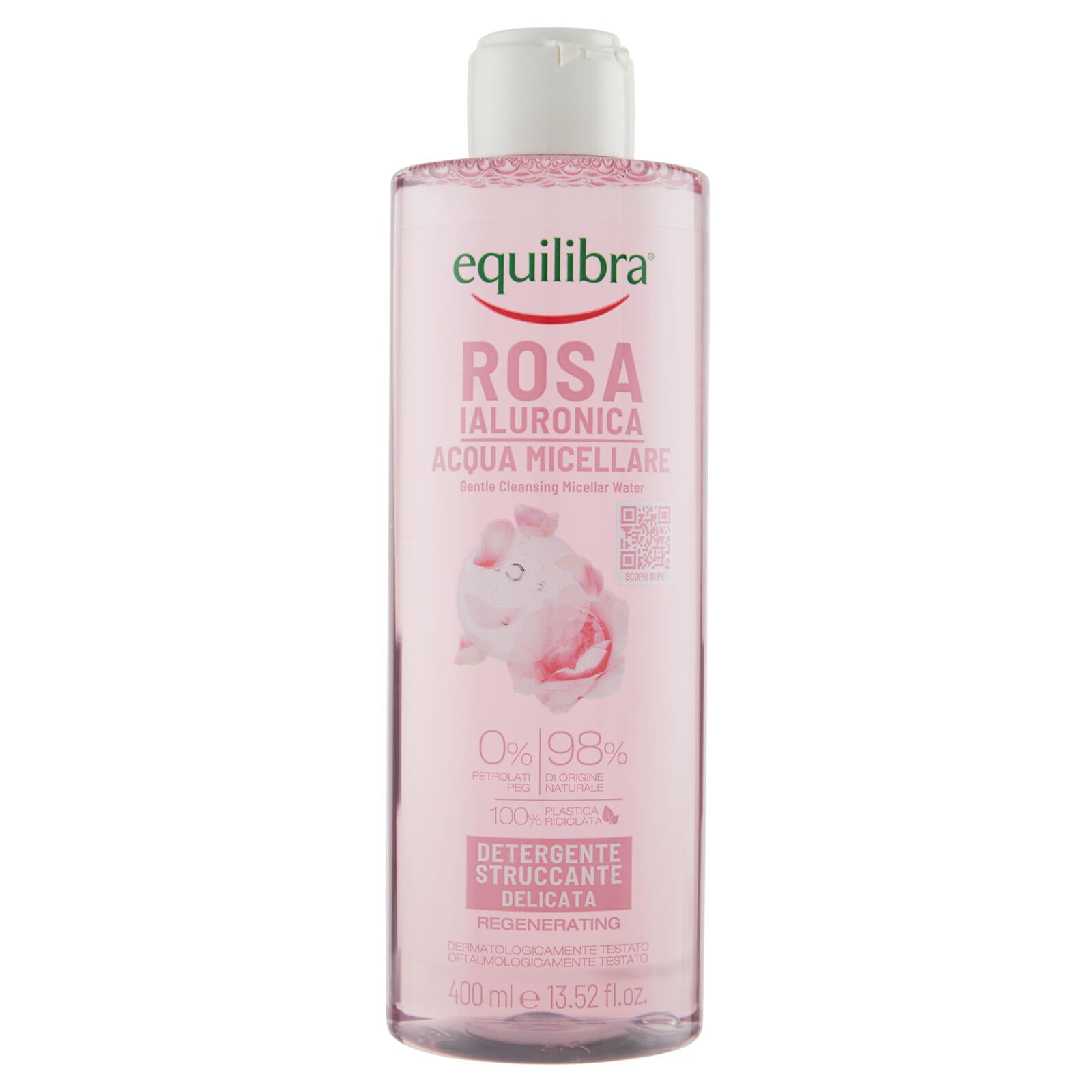 equilibra Rosa Ialuronica Acqua Micellare Detergente Struccante Delicata 400 ml (25526402)