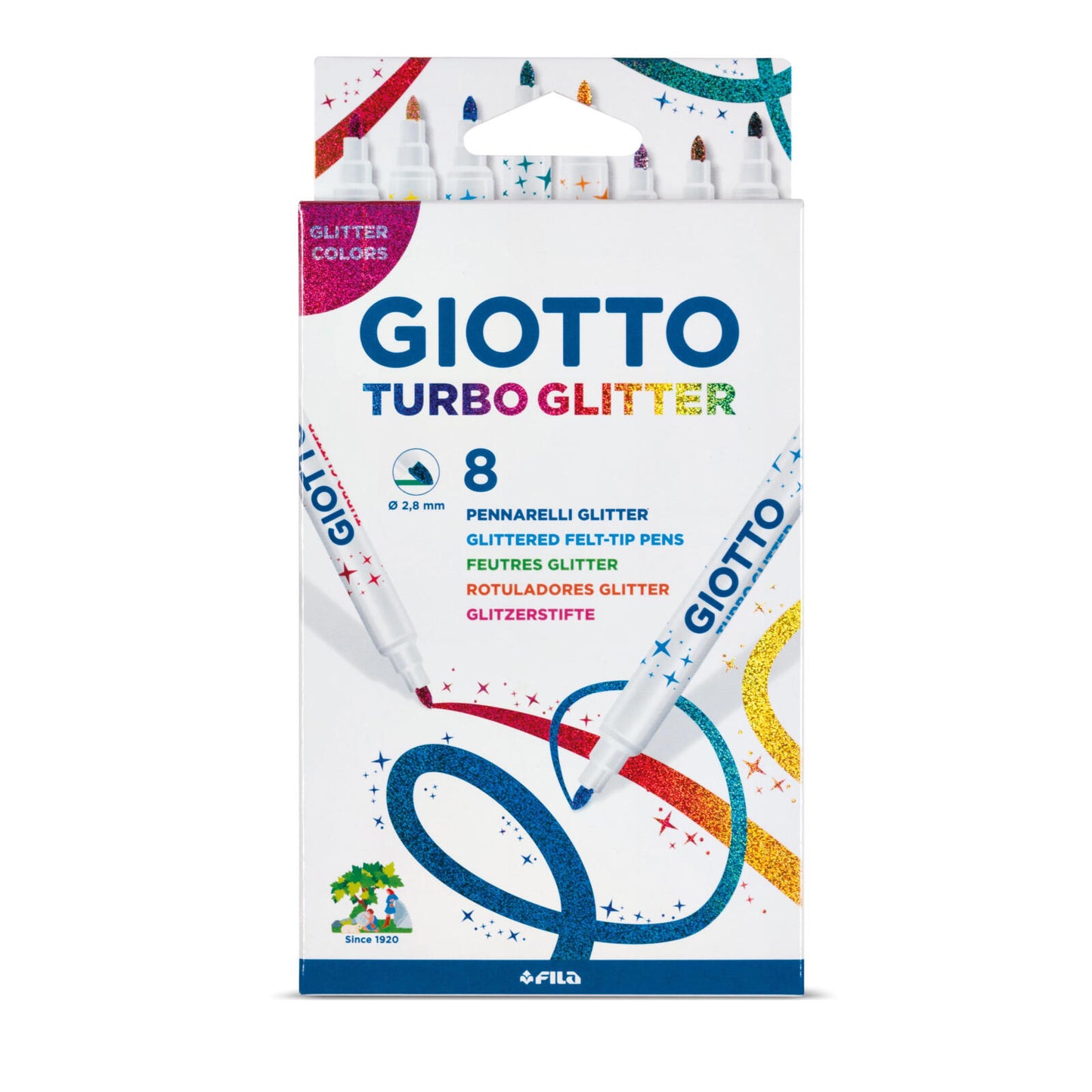 ASTUCCIO 8 PENNARELLI GIOTTO TURBO GLITTER (25519475)