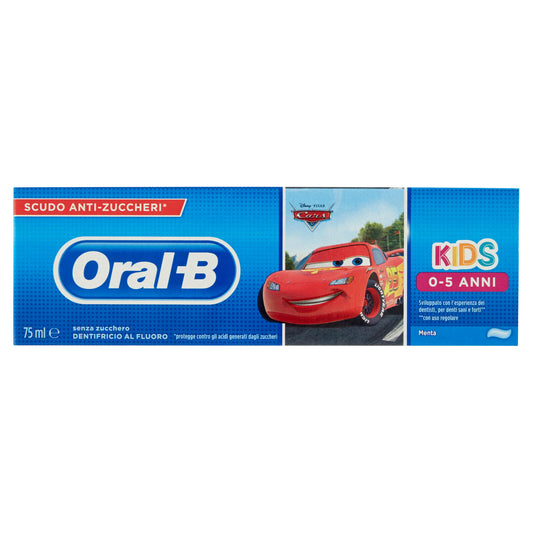 Oral B Dentifricio Kids Cars/Frozen 75 ml - Dentifricio per Bambini 0-5 anni