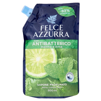 Felce Azzurra con Antibatterico menta e lime Sapone Profumato Refill 500 ml (25528719)