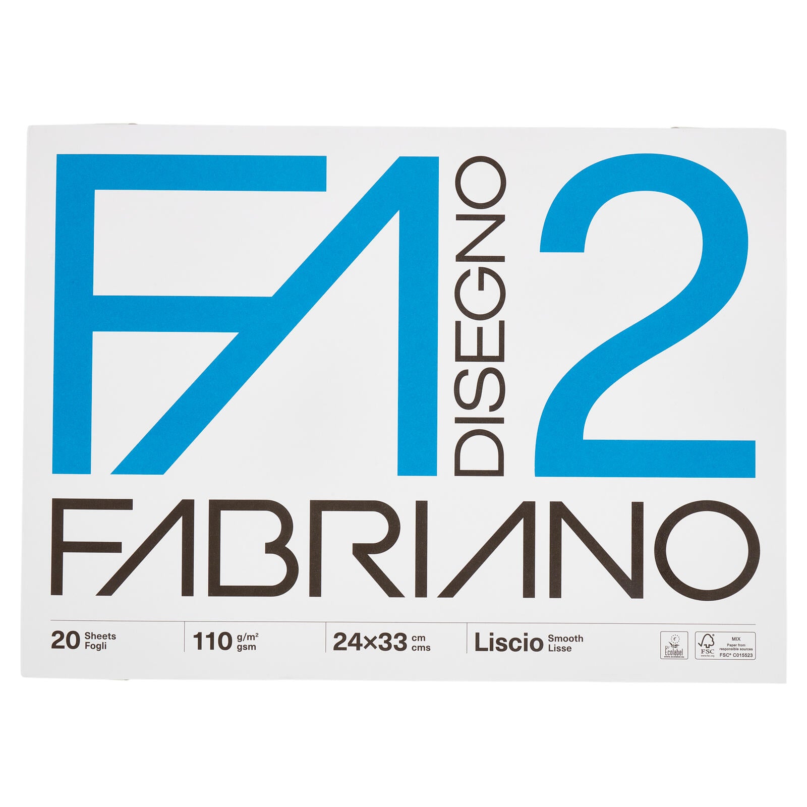 Fabriano Disegno 2 110 g/m² 24x33 cm Liscio 20 Fogli (25528392)