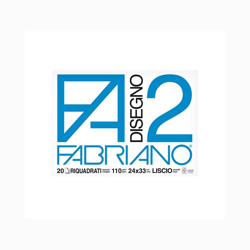 Fabriano Disegno 2 110 g/m² 24x33 cm Riquadrato 20 Fogli (25528397)