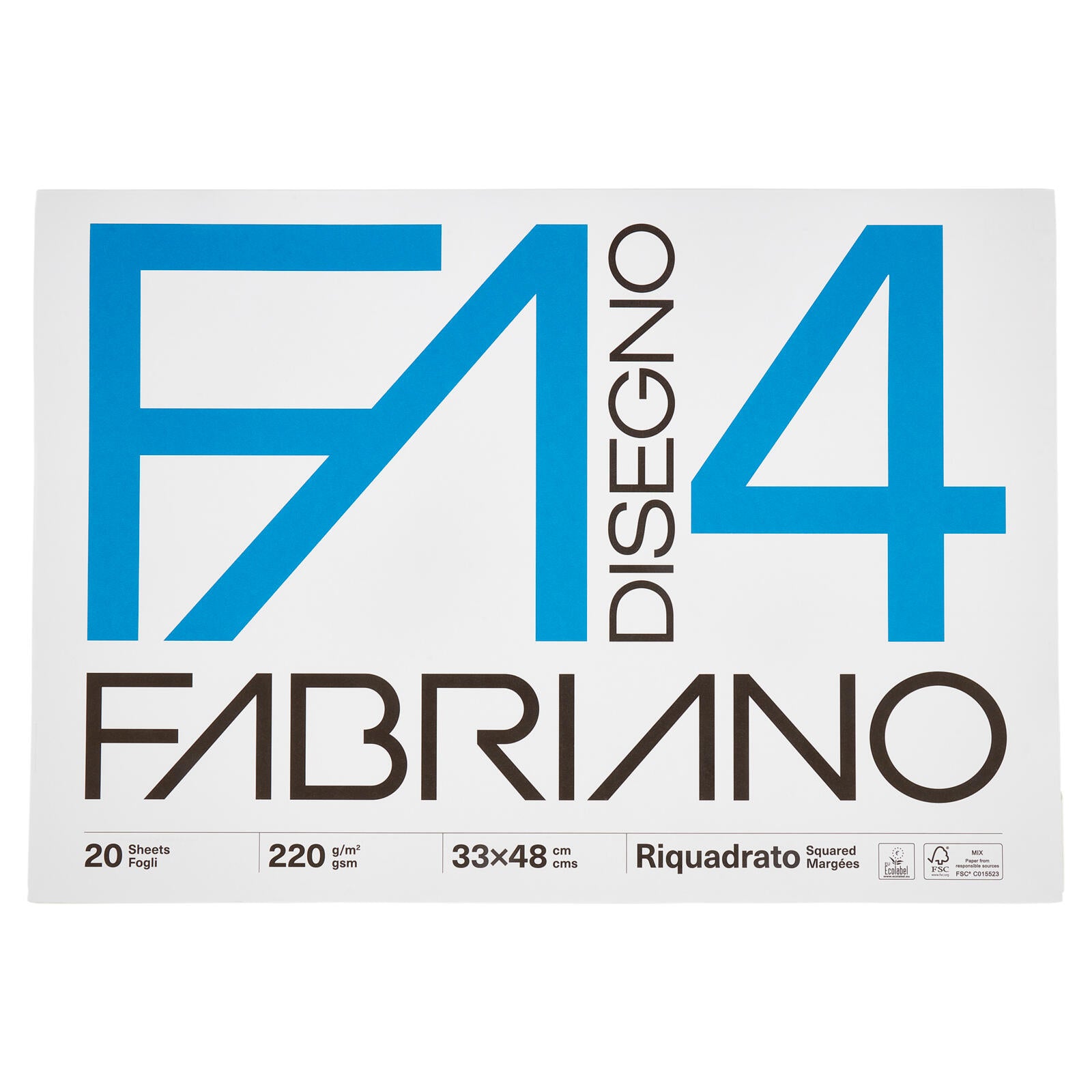 Fabriano Disegno 4 220 g/m² 33x48 cm Riquadrato 20 Fogli (25528387)