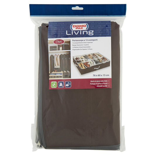 Domopak Living - Classic - Portascarpe a 12 scomparti (76 x 60 x 15 cm) (25525537)