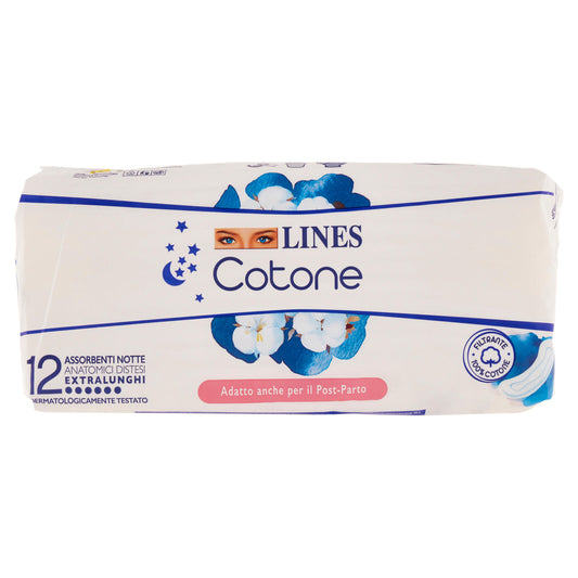 Lines Cotone Assorbenti Notte Extralunghi 12 pz (25533420)