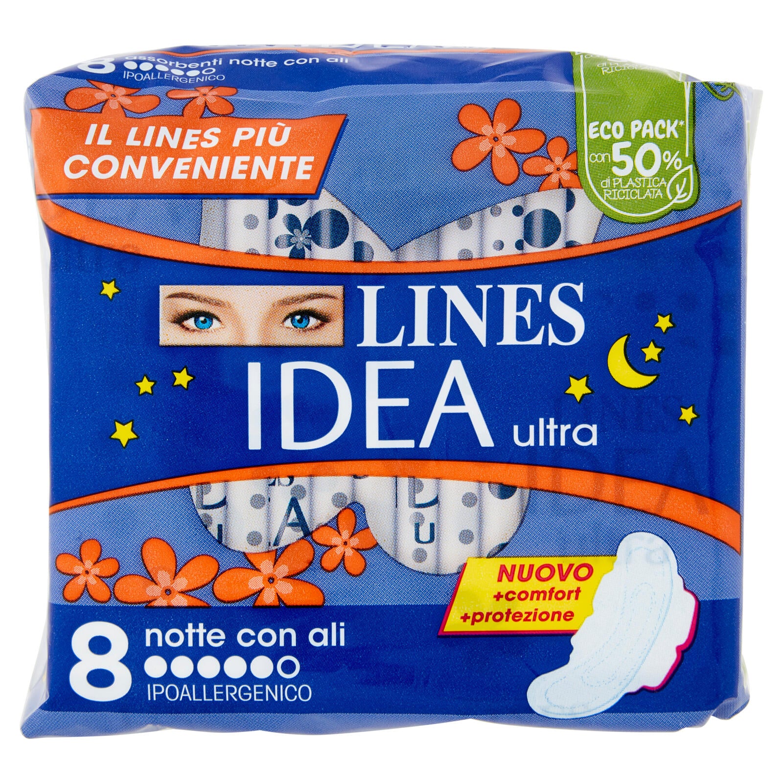 Lines Idea ultra notte con ali 8 pz (25533767)
