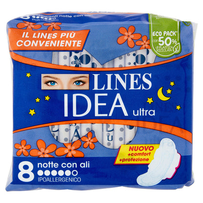 Lines Idea ultra notte con ali 8 pz (25533767)